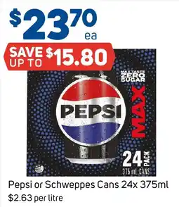 Foodland Pepsi or Schweppes Cans offer