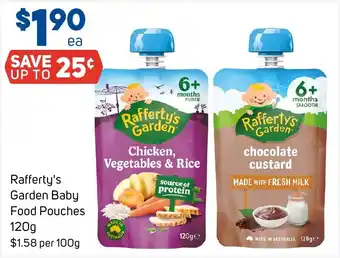 Foodland Rafferty's Garden Baby Food Pouches offer