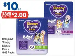 Foodland BabyLove Sleepy Nights Pants offer