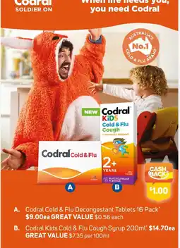 Foodland Codral Cold & Flu Decongestant Tablets offer