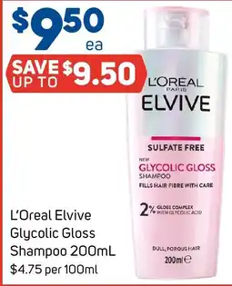 Foodland L'Oreal Elvive Glycolic Gloss Shampoo offer