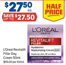 Foodland L'Oreal Revitalift Filler Day Cream offer
