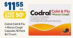 Foodland Codral Cold & Flu + Mucus Cough offer