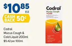 Foodland Codral Mucus Cough & Cold Liquid offer