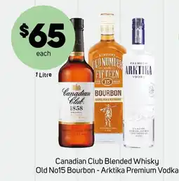 Foodland Canadian Club Blended Whisky Old No15 Bourbon - Arkтика Premium Vodka offer
