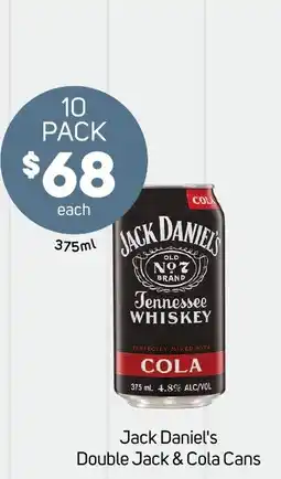 Foodland Jack Daniel's Double Jack & Cola Cans offer
