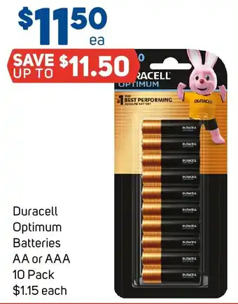 Foodland Duracell Optimum Batteries AA or AAA offer