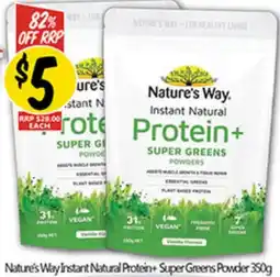Not Quite Right Nature's Way Instant Natural Protein+ Super Greens Powder offer