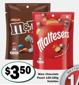 Friendly Grocer Mars Chocolate Pouch Varieties offer