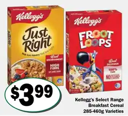 Friendly Grocer Kellogg's Select Range Breakfast Cereal Varieties offer