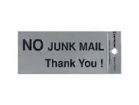 Officeworks Sandleford self-adhesive No Junk Mail Sign 100 x 50mm offer