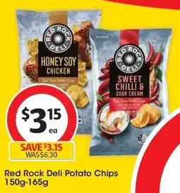 Coles Red Rock Deli Potato Chips offer
