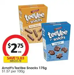 Coles Arnott's TeeVee Snacks offer