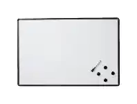 Officeworks J.Burrows Magnetic Whiteboard 600 x 900mm Black offer