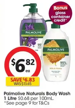 Coles Palmolive Naturals Body Wash offer