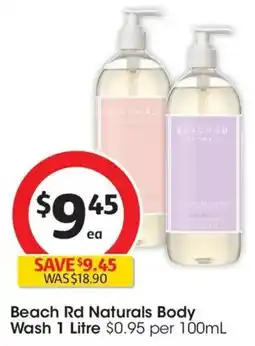 Coles Beach Rd Naturals Body Wash offer
