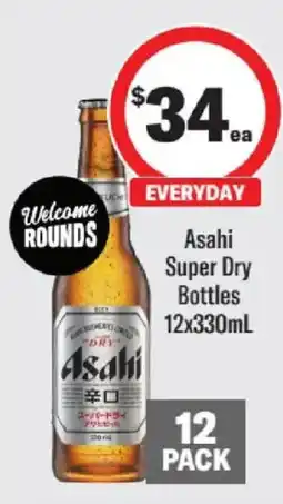 Liquorland Asahi Super Dry Bottles offer