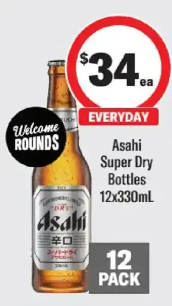 Liquorland Asahi Super Dry Bottles offer