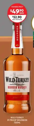 Harry Brown Wild Turkey 81 Proof Bourbon offer