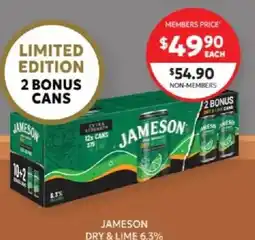 Harry Brown Jameson Dry & Lime offer