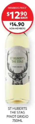 Harry Brown St Huberts The Stag Pinot Grigio offer
