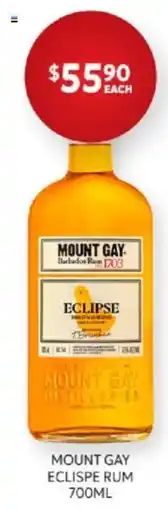 Harry Brown Mount Gay Eclipse Rum offer