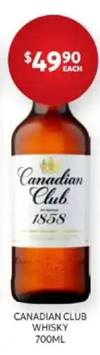 Harry Brown Canadian Club Whisky offer