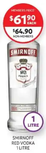 Harry Brown Smirnoff Red Vodka offer