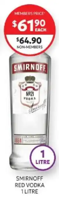 Harry Brown Smirnoff Red Vodka offer