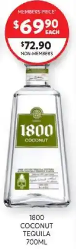 Harry Brown 1800 Coconut Tequila offer