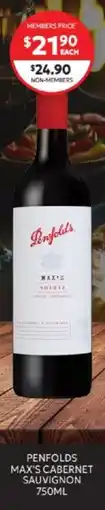 Harry Brown Penfolds max's cabernet sauvignon offer