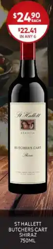Harry Brown St Hallett Butcher's Cart Shiraz offer