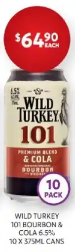 Harry Brown Wild Turkey 101 Bourbon & Cola offer