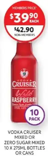 Harry Brown Vodka Cruiser Wild Raspberry offer