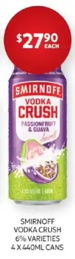 Harry Brown Smirnoff Vodka Crush offer