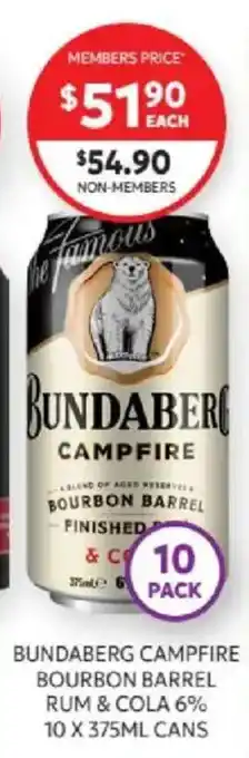 Bundaberg Campfire Bourbon Barrel Rum & Cola