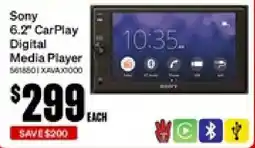 SuperCheap Auto Sony 6.2" CarPlay Digital Media Player offer