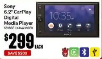 SuperCheap Auto Sony 6.2" CarPlay Digital Media Player offer