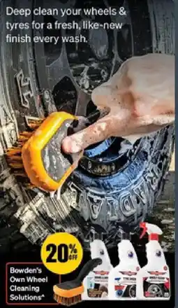 SuperCheap Auto Bowden's Own Wheel Cleaning Solutions offer