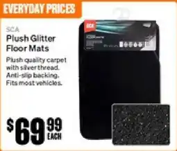 SuperCheap Auto SCA Plush Glitter Floor Mats offer
