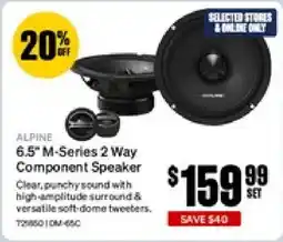 SuperCheap Auto Alpine 6.5" M-Series 2 Way Component Speaker offer