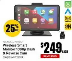 SuperCheap Auto Nanoconnect Wireless Smart Monitor 1080p Dash & Reverse Cam offer