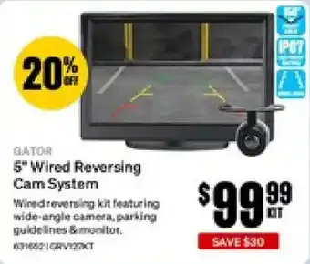 SuperCheap Auto Gator 5" Wired Reversing Cam System offer
