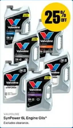 SuperCheap Auto Valvoline SynPower 6L Engine Oils offer