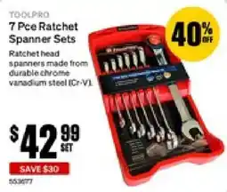 SuperCheap Auto Toolpro 7 Pce Ratchet Spanner Sets offer