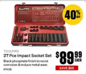 SuperCheap Auto Toolpro 27 Pce Impact Socket Set offer