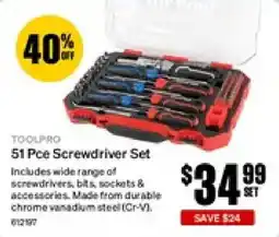 SuperCheap Auto TOOLPRO 51 Pce Screwdriver Set offer