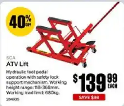 SuperCheap Auto SCA ATV Lift offer