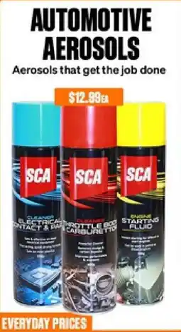 SuperCheap Auto SCA Automotive Aerosols offer