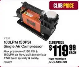 SuperCheap Auto Xtm 160lpm 150psi Single Air Compressor offer